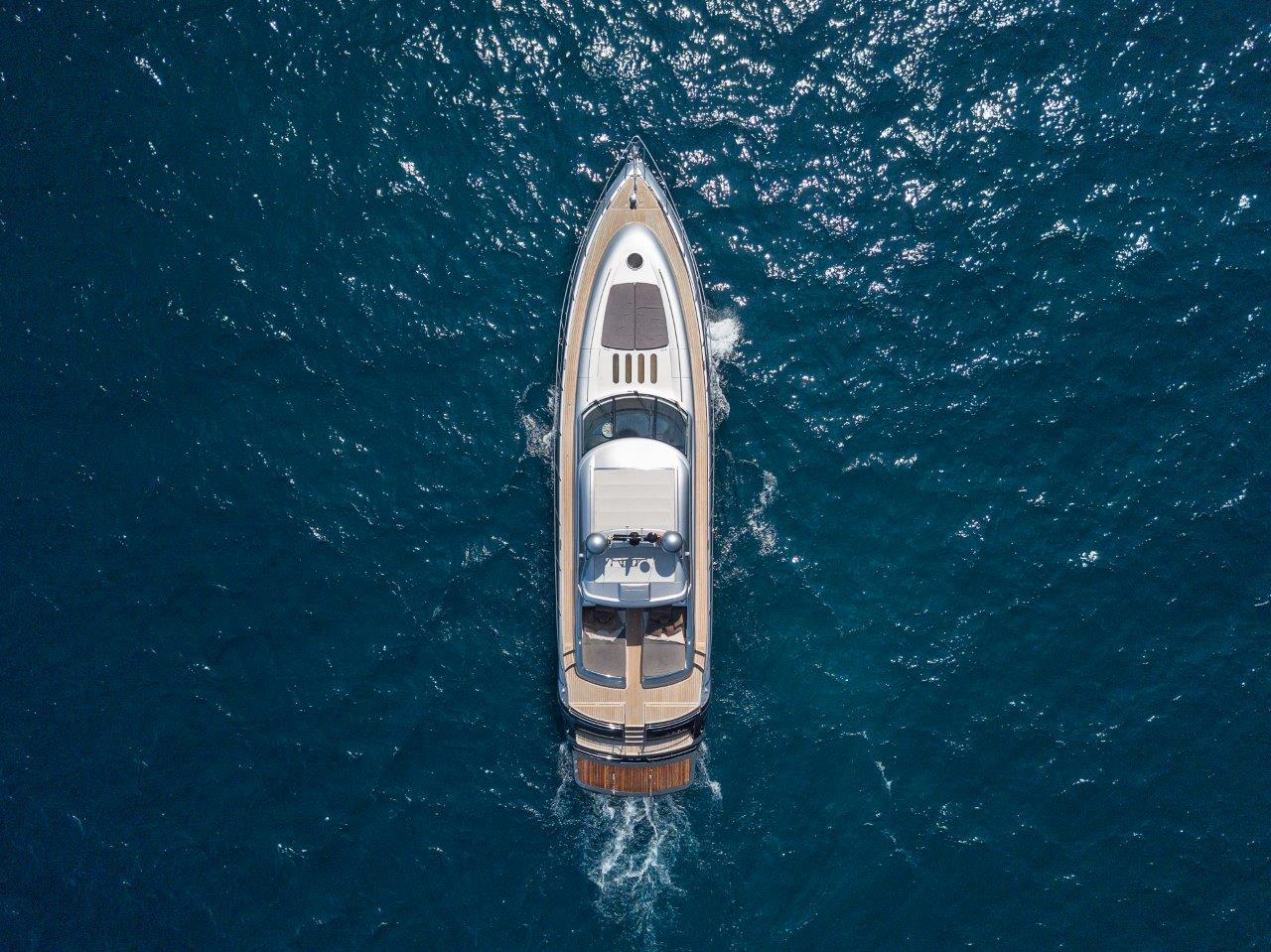 Princess V65 - Princess V65 - LAYA - birds view Yacht Laya zenithal view - Yachts for charter in Menorca